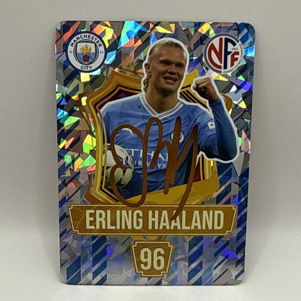Erling Haaland - Holo Foil Soccer Card 2024 Gold Printed Signature Manchester